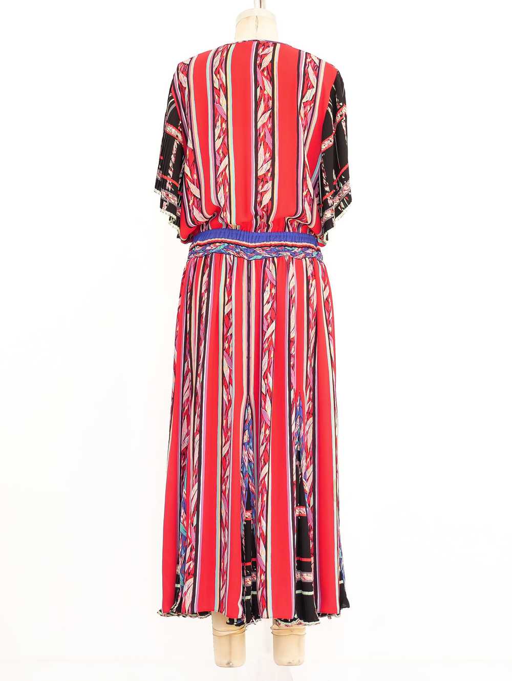 Diane Freis Mixed Print Midi Dress - image 4