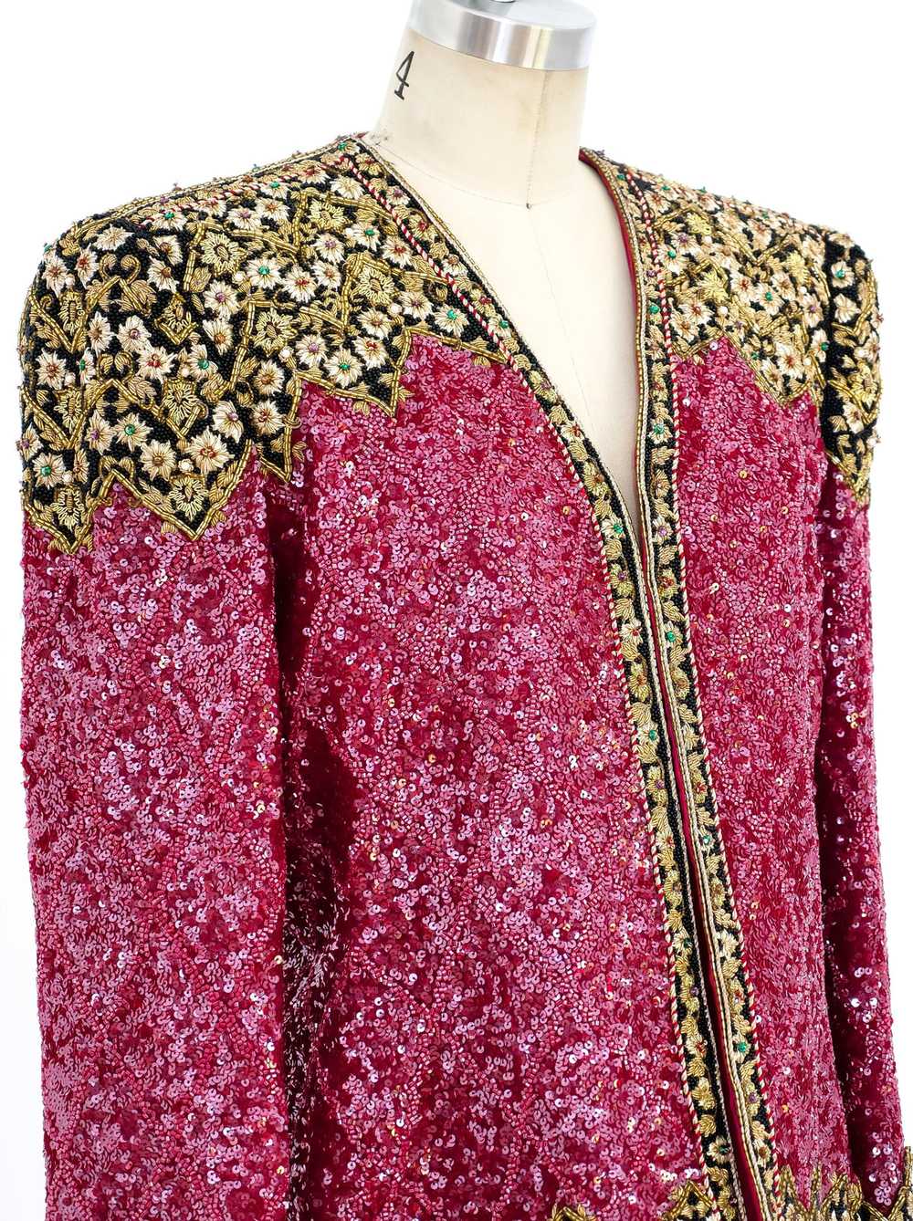 Mary McFadden Sequin Embellished Jacket - image 4
