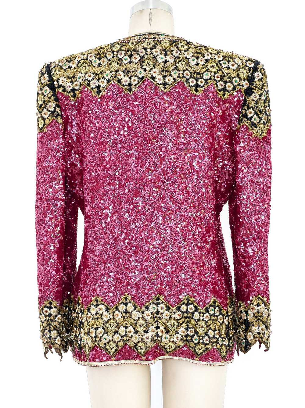 Mary McFadden Sequin Embellished Jacket - image 5