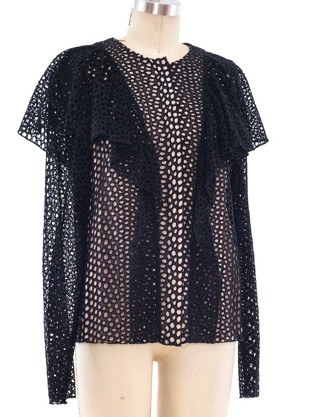Lanvin Eyelet Button Front Top - image 2