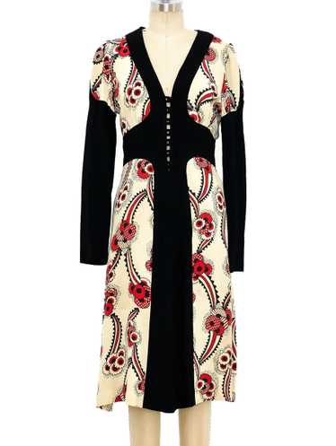 Ossie Clark Celia Birtwell Printed Crepe Dress - image 1