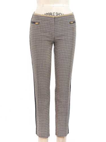 Celine Houndstooth Wool Trousers