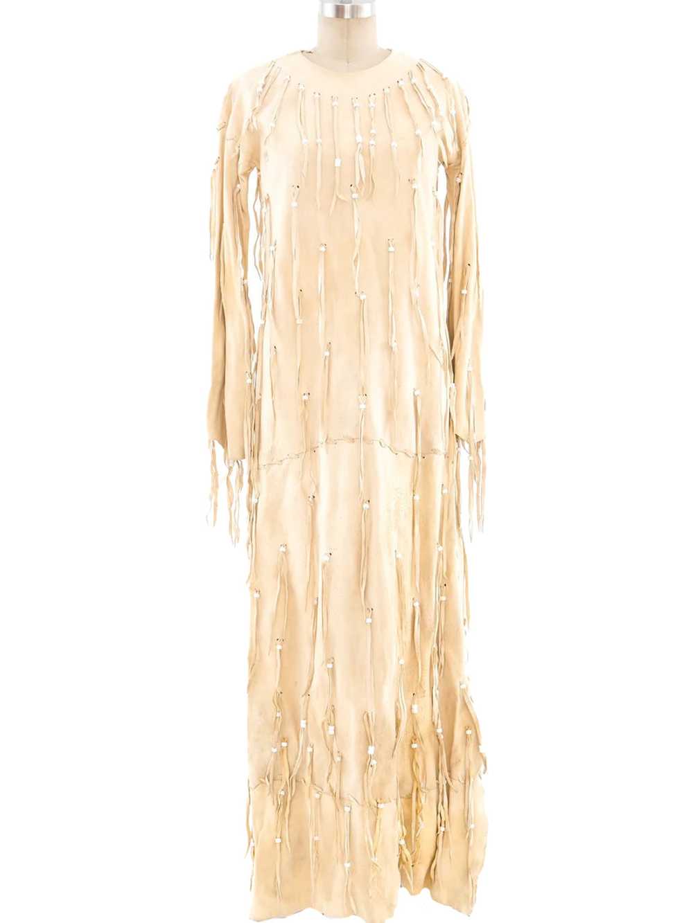 Giorgio di Sant'Angelo Embellished Deerskin Dress - image 1