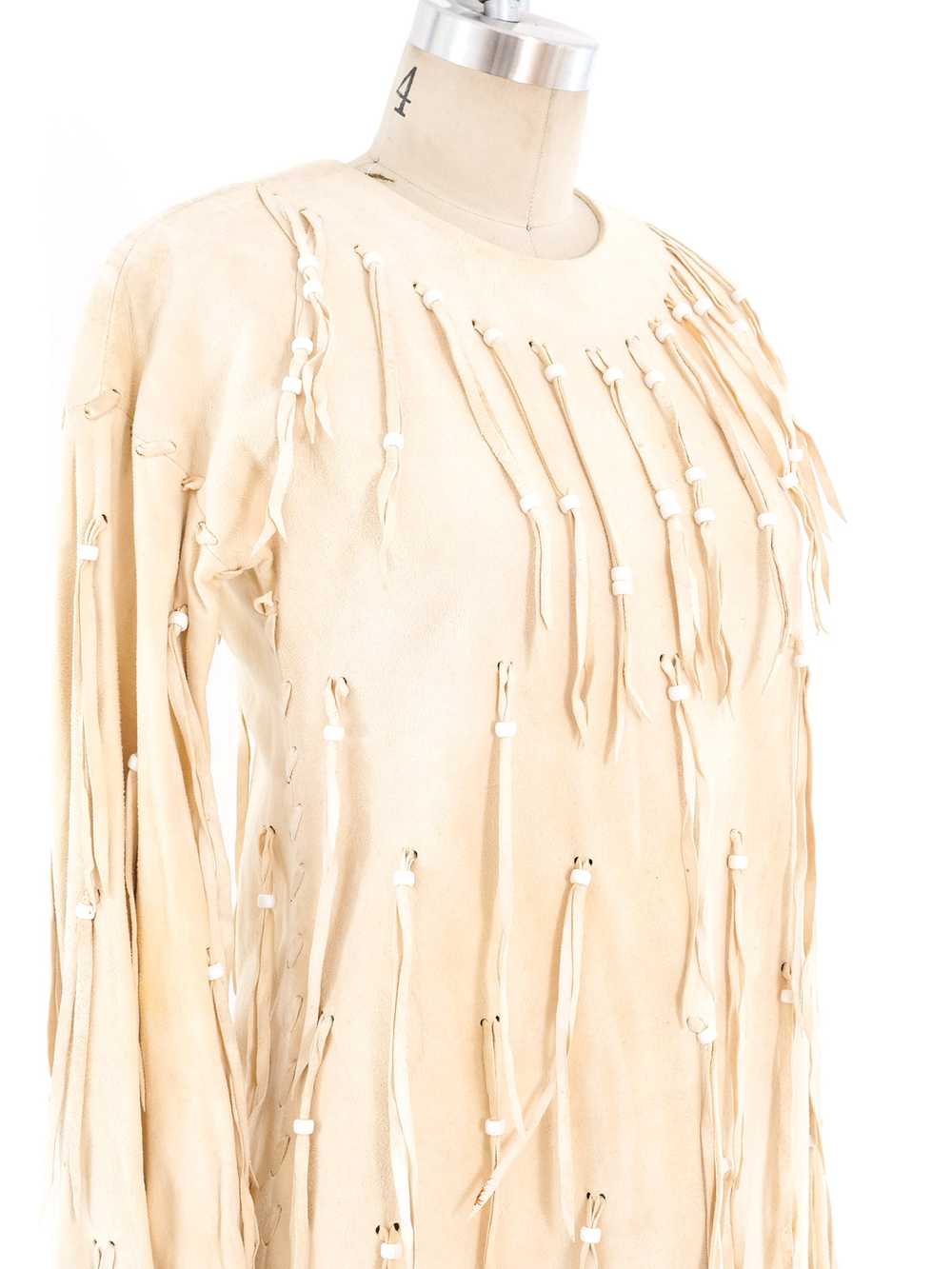 Giorgio di Sant'Angelo Embellished Deerskin Dress - image 2