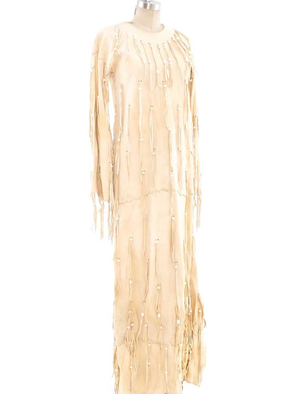 Giorgio di Sant'Angelo Embellished Deerskin Dress - image 3