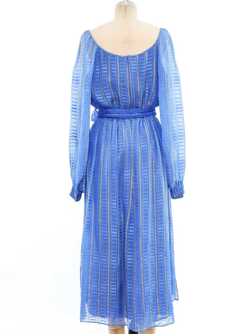Richilene Metallic Stripe Silk Dress - image 3