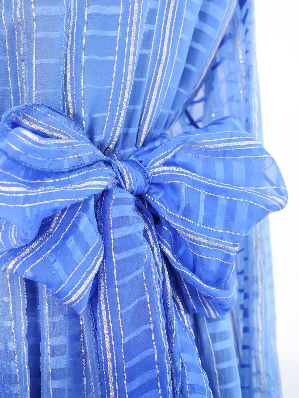 Richilene Metallic Stripe Silk Dress - image 5