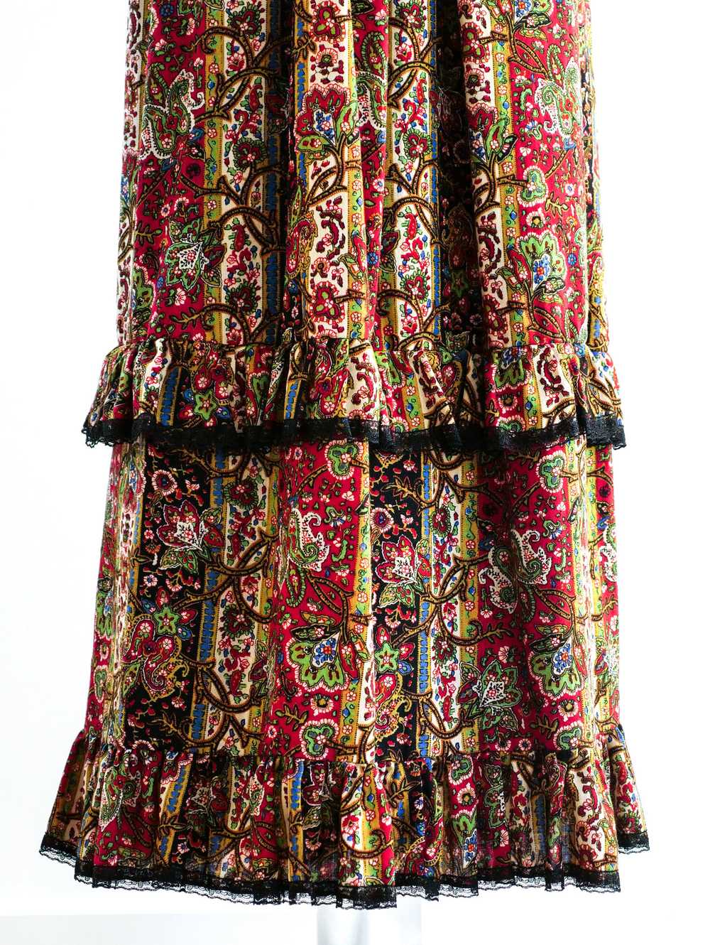 Gina Fratini Paisley Ruffled Dress - image 6