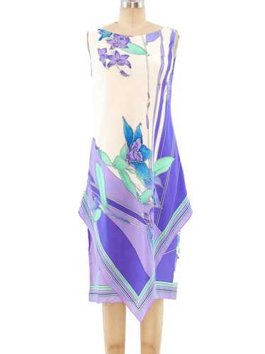 Orchid Printed Sleeveless Scarf Dress