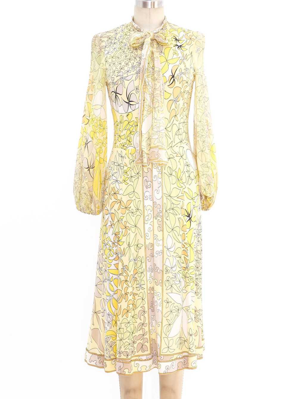 Bessi Printed Silk Jersey Dress - image 1