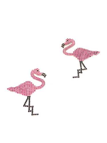 Bauer Pink Flamingo Rhinestone Earrings