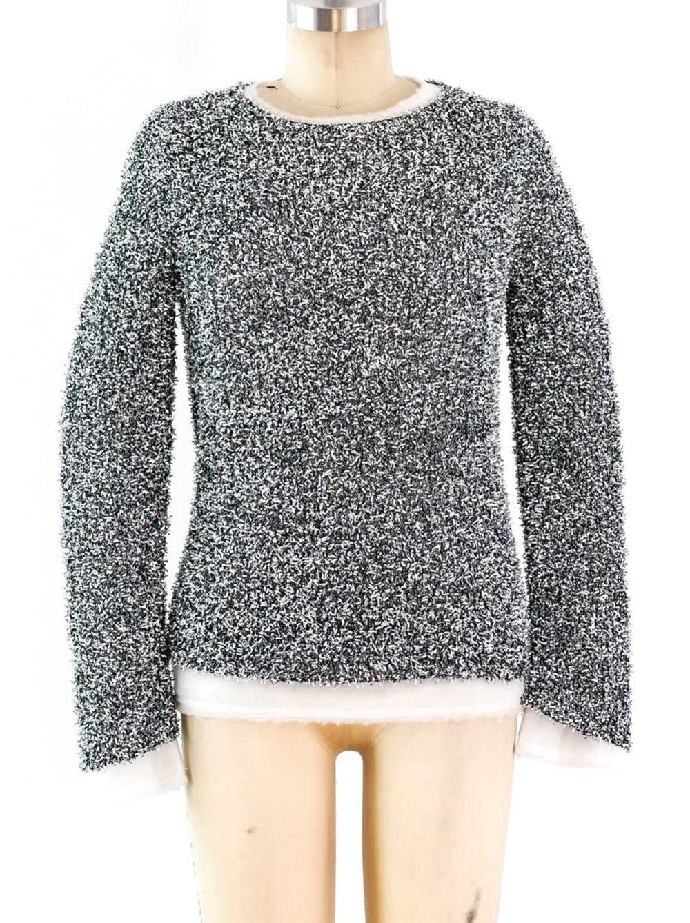 Comme des Garcons Silver Tinsel Sweater - image 1