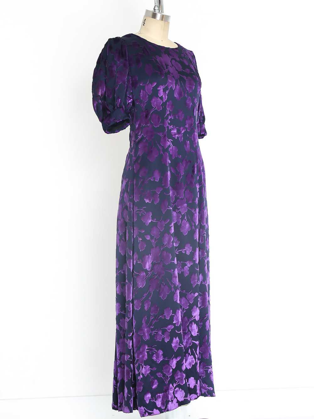 Yves Saint Laurent Amethyst Floral Dress - image 3