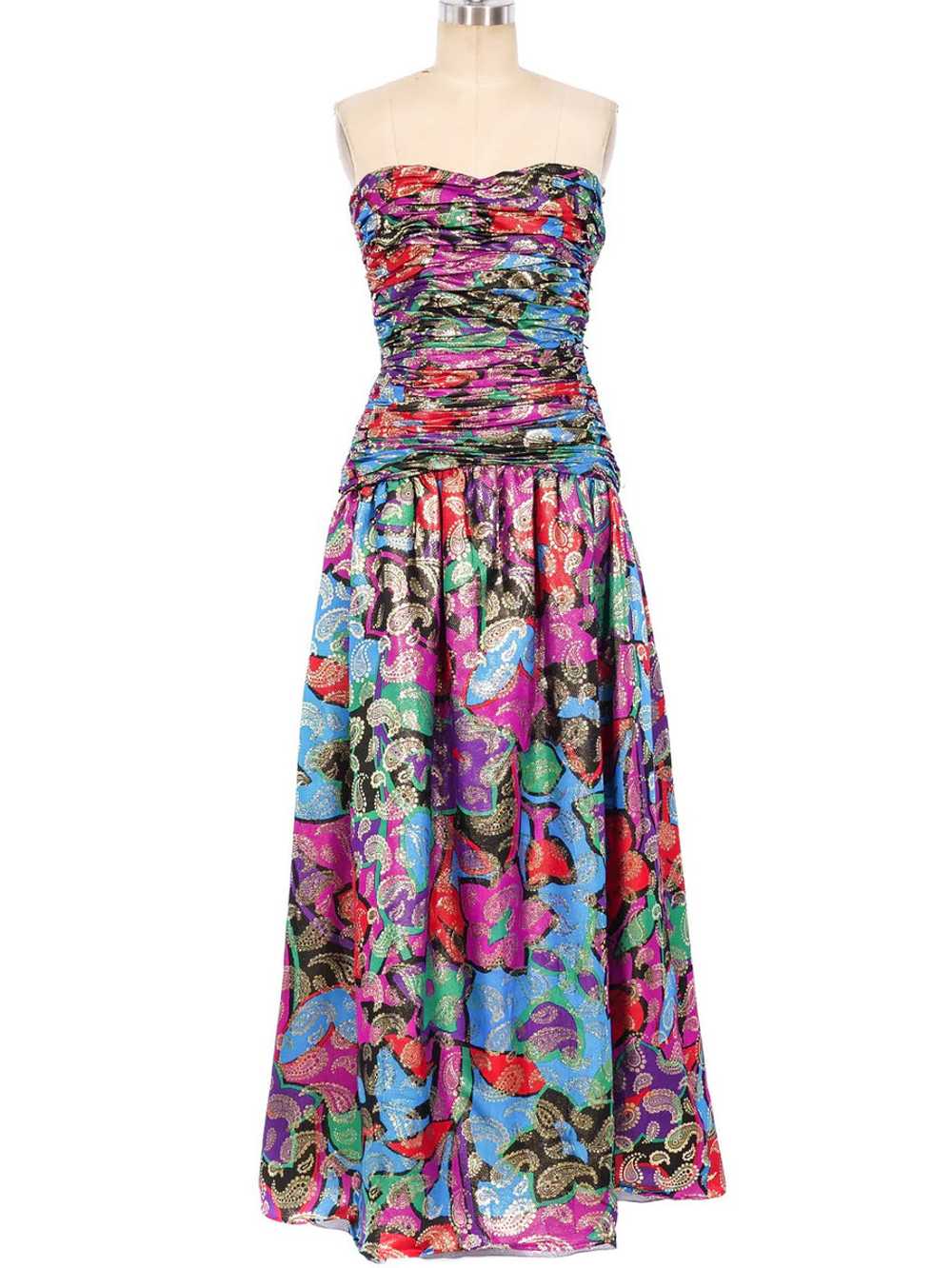 Albert Nipon Floral Paisley Dress - image 1