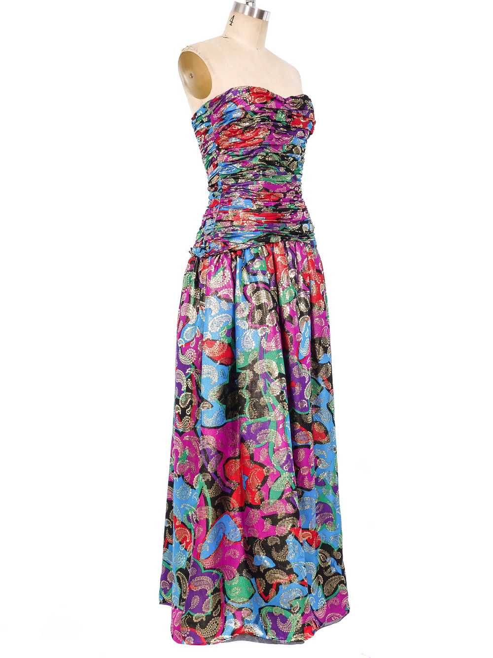 Albert Nipon Floral Paisley Dress - image 3