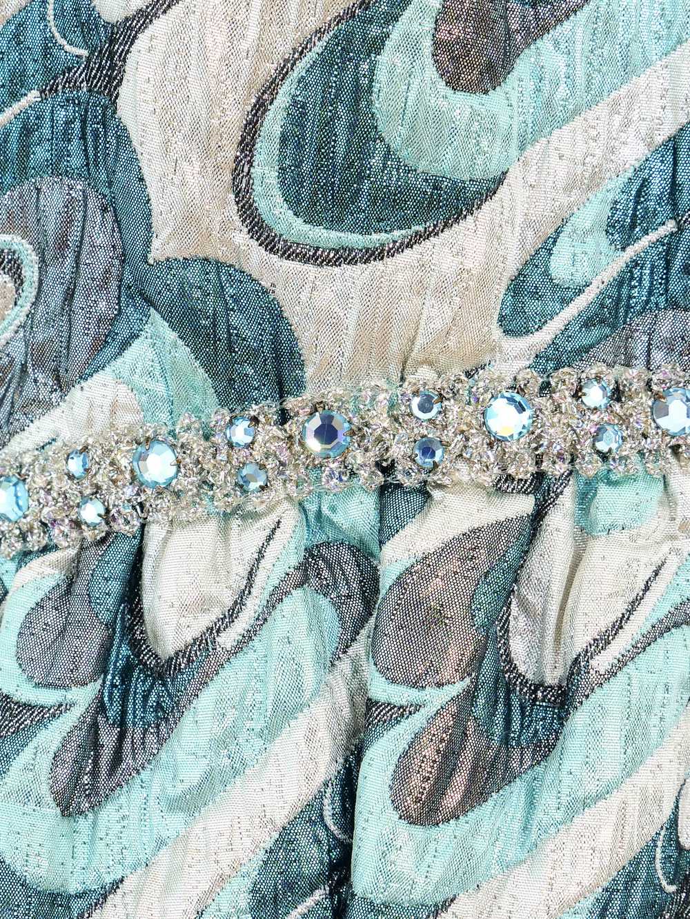 1960's Swirl Brocade Sleeveless Dress - image 2