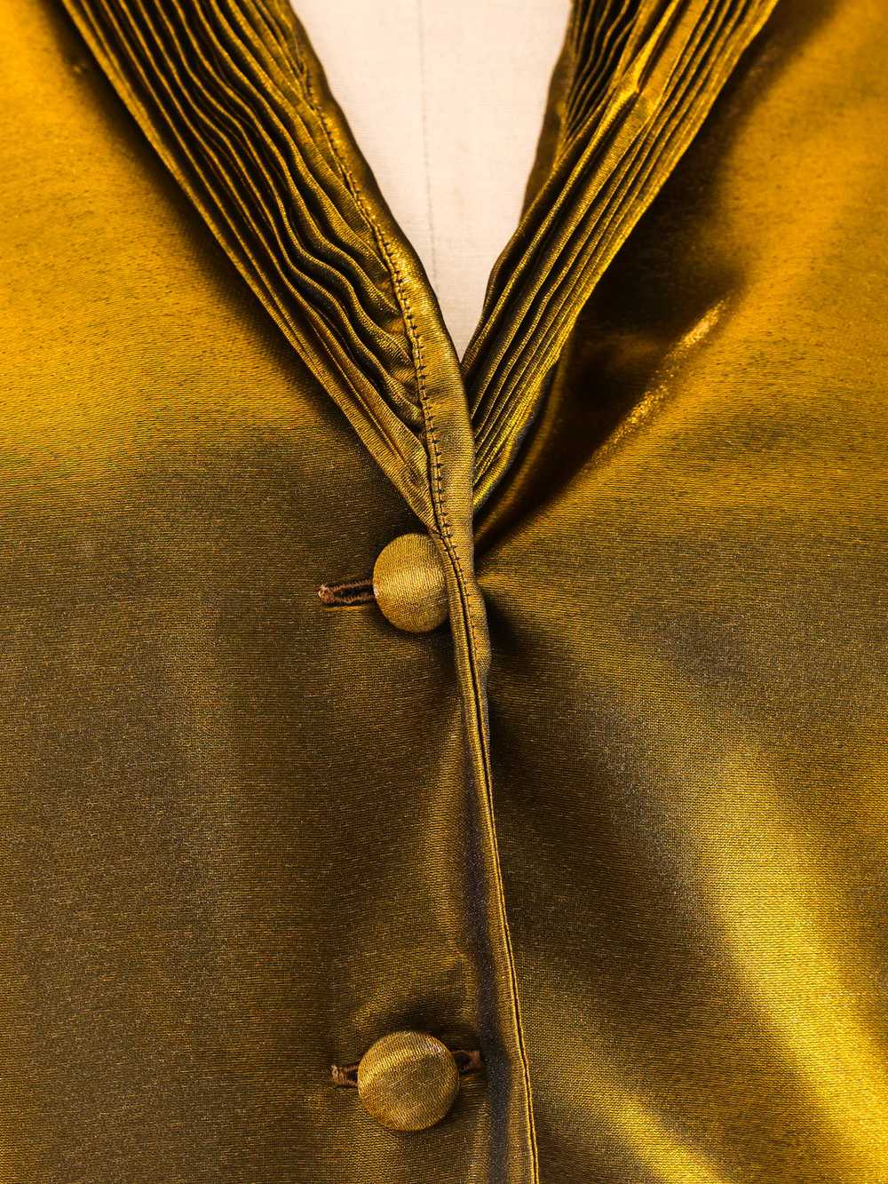 Romeo Gigli Metallic Pleated Jacket - image 2