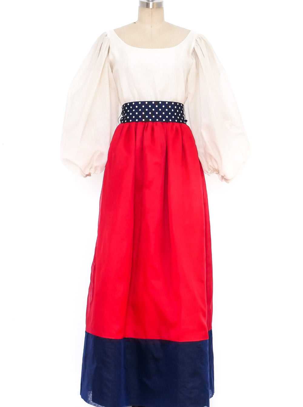 Bill Blass Colorblock Taffeta Dress - image 1