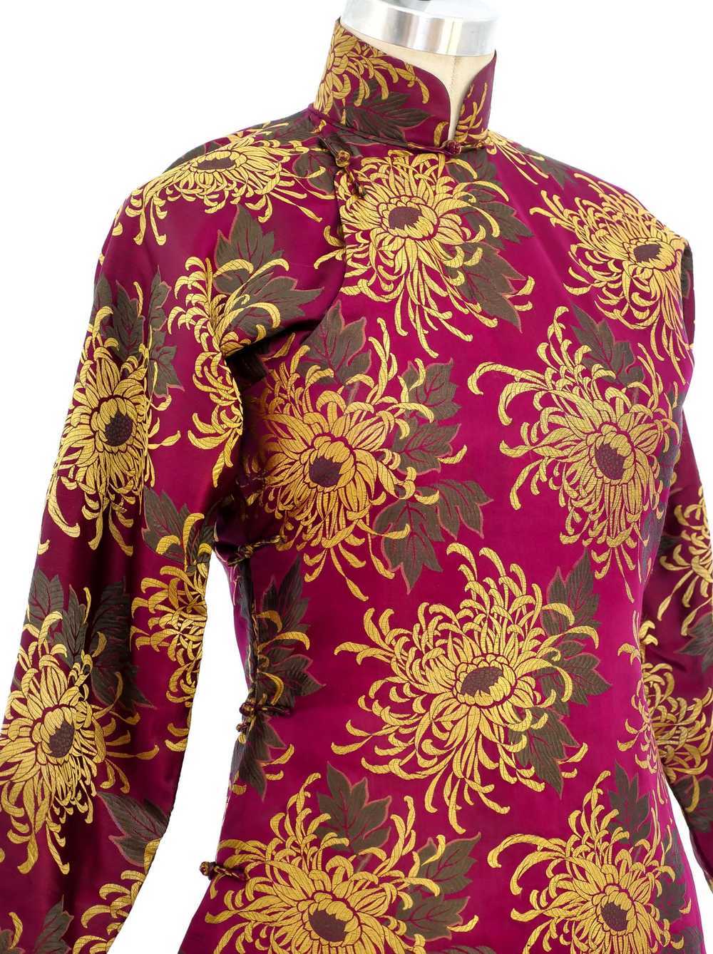 Floral Brocade Silk Xi Pao Jacket - image 4