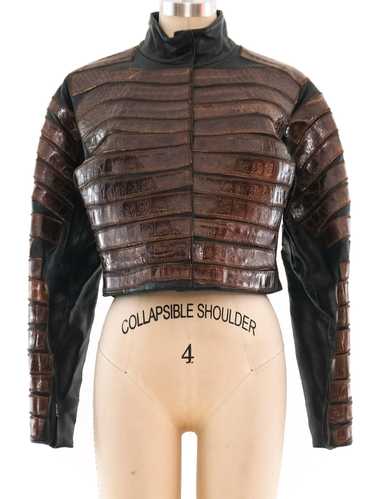 Gianfranco Ferre Embossed Leather Jacket