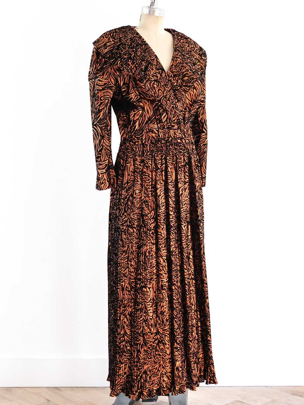 Diane Freis Metallic Copper Gown - image 3