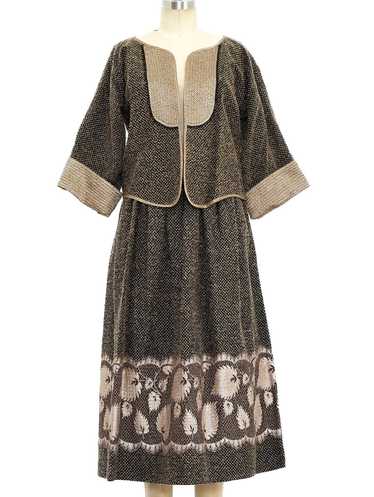 Geoffrey Beene Tweed and Lace Skirt Ensemble