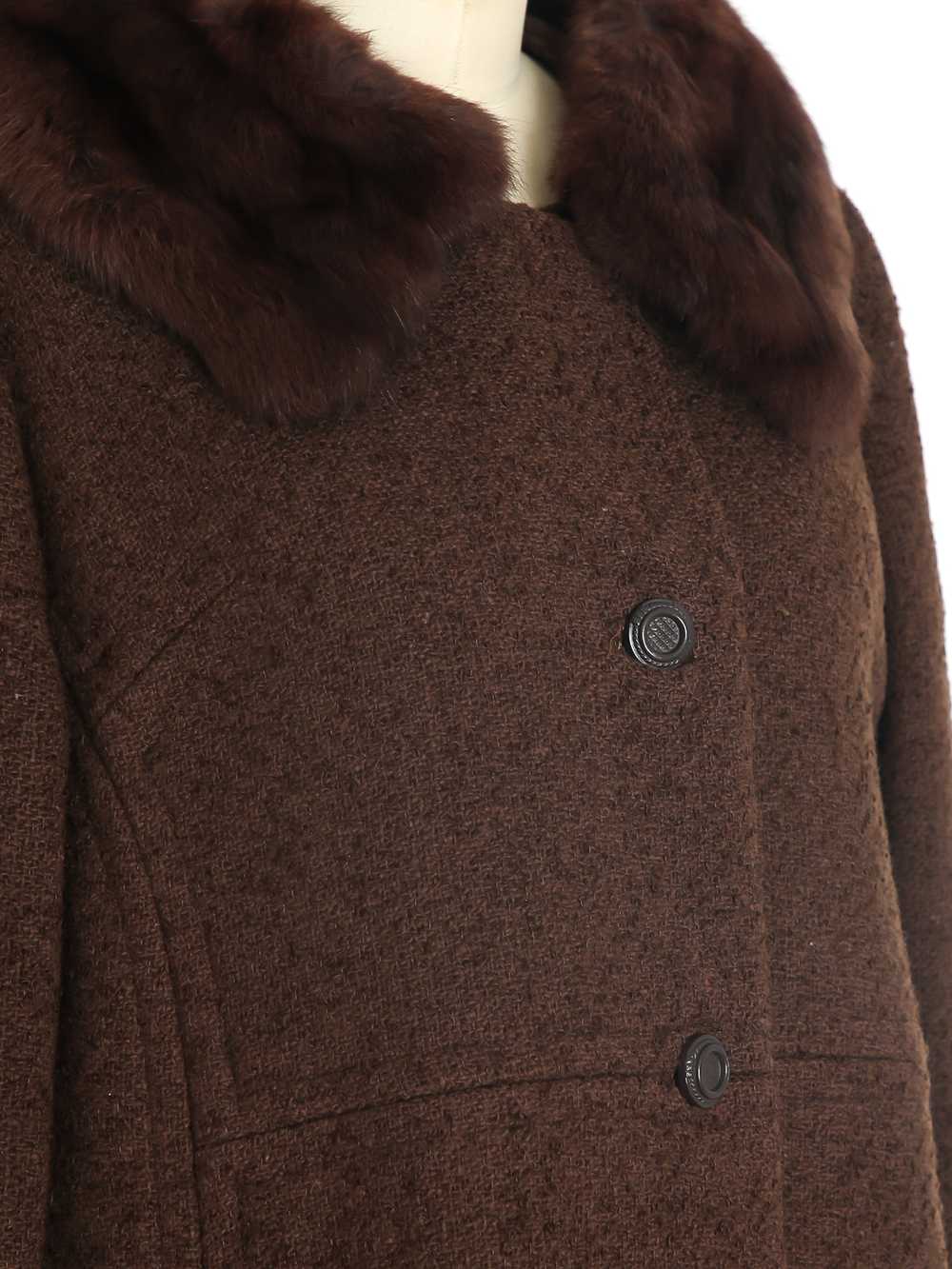 1960's Tweed Jacket with Fur Collar - image 2