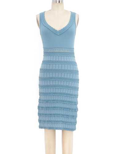 Alaia Ruffle Knit Bodycon Dress