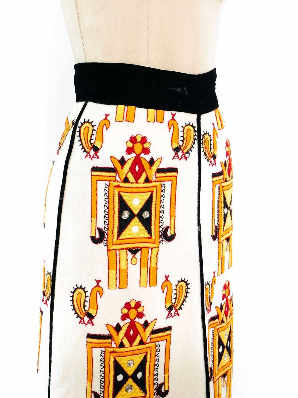 Malcolm Starr Embroidered Maxi Skirt - image 4