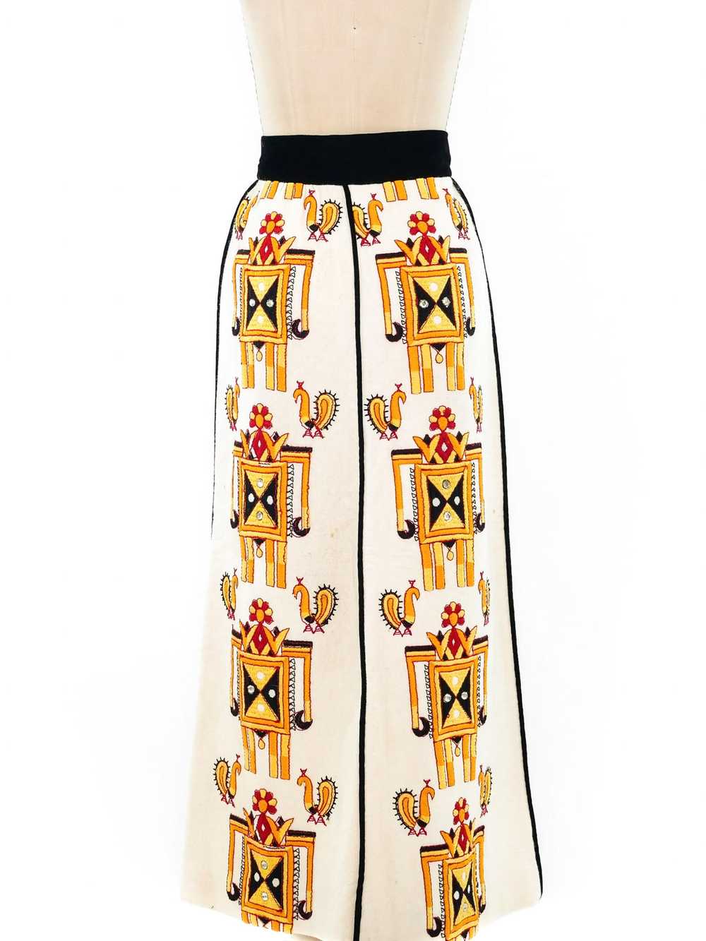 Malcolm Starr Embroidered Maxi Skirt - image 5