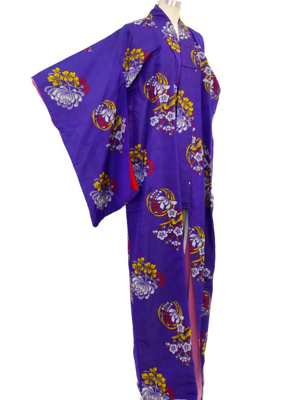 Purple Floral Printed Kimono - image 2