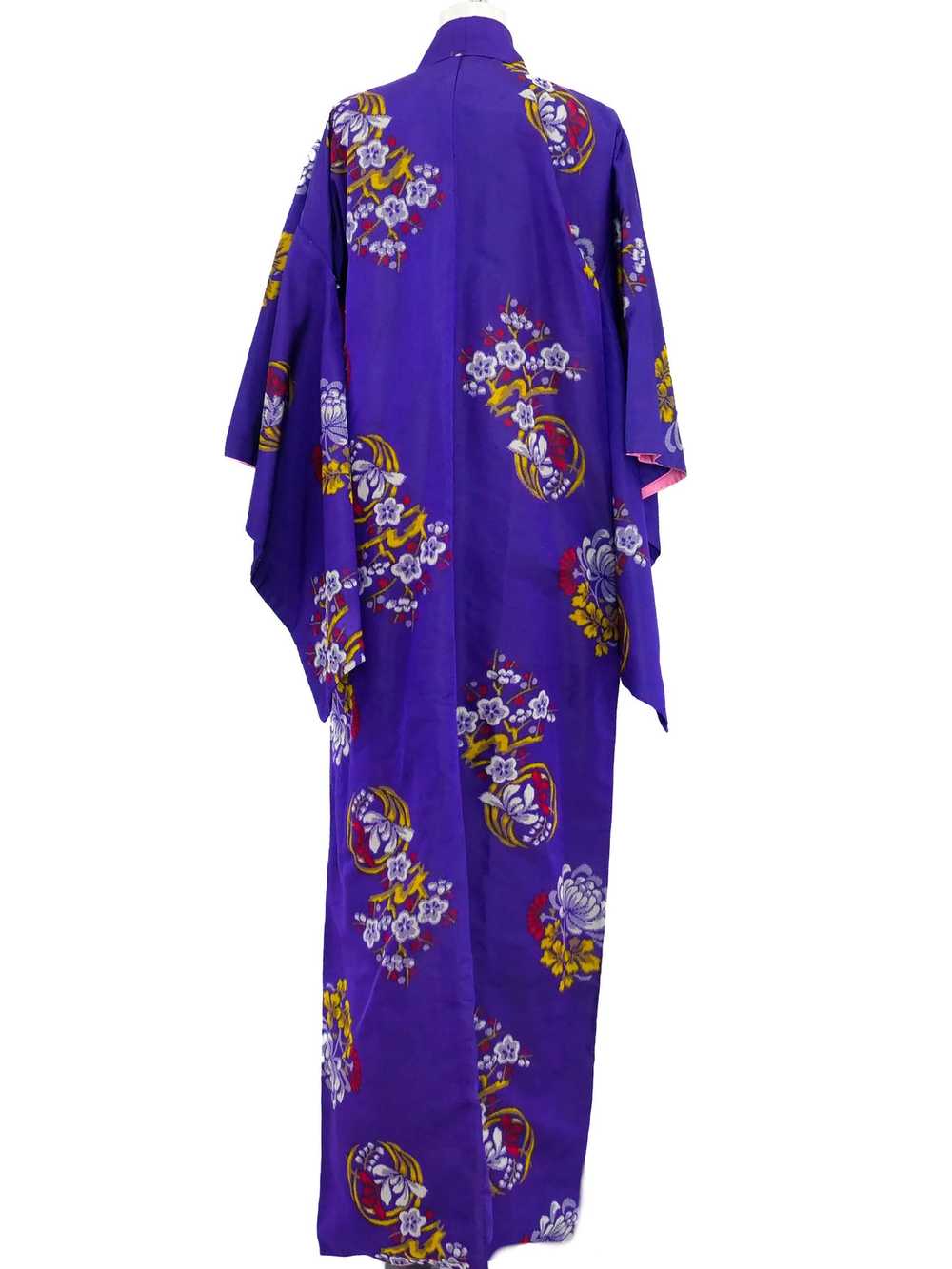 Purple Floral Printed Kimono - image 4