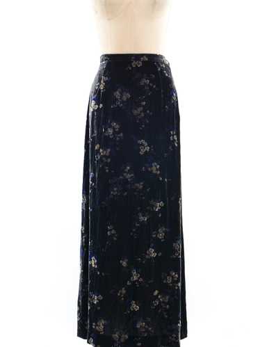 Ungaro Floral Velvet Skirt