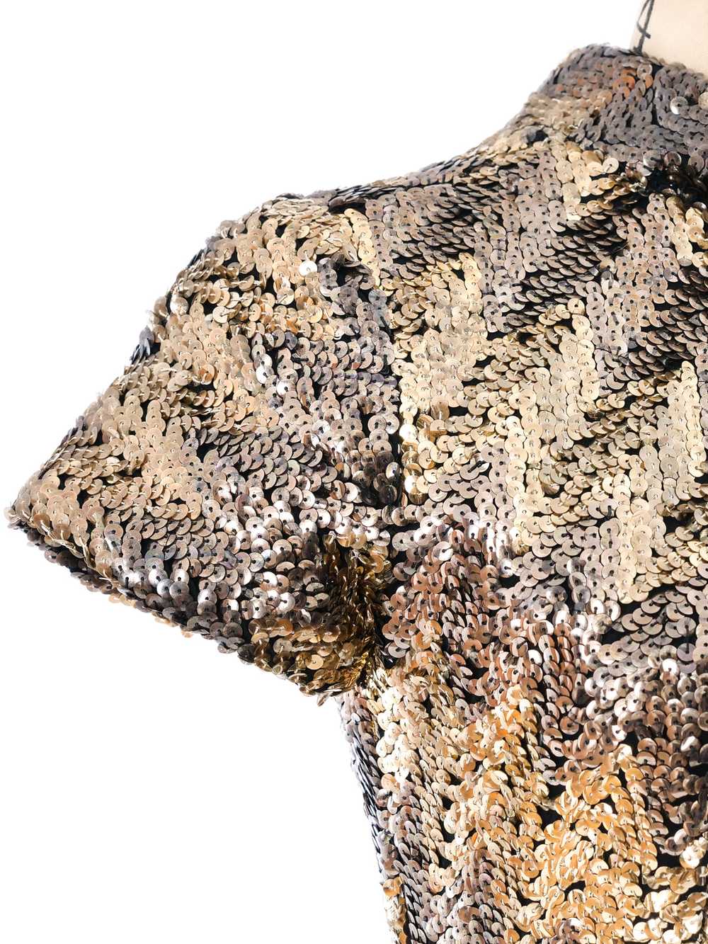 Chevron Sequin Embellished Dress - image 2