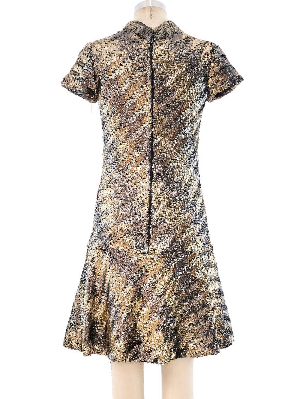 Chevron Sequin Embellished Dress - image 4