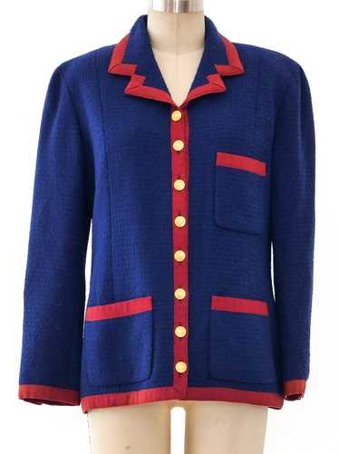 Chanel Ribbon Trimmed Tweed Jacket
