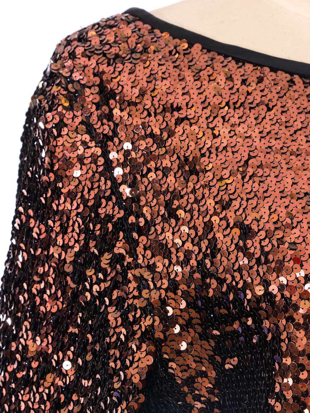 Yves Saint Laurent Copper Sequin Top - image 2