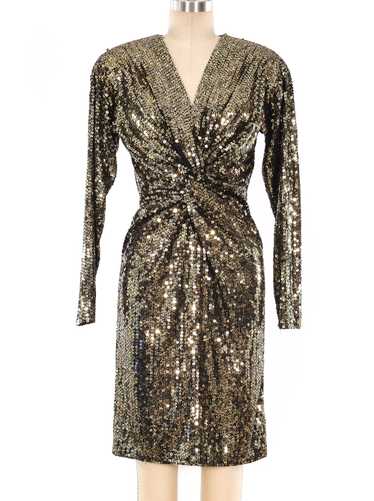 Gold Sequin Embellished Dress