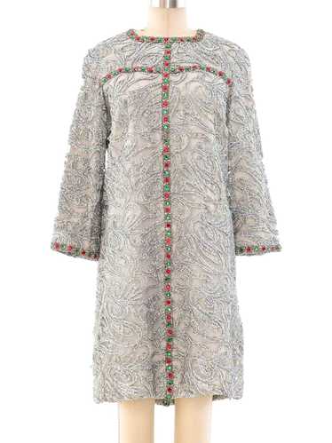Bill Blass Tinsel and Crystal Embellished Dress - image 1