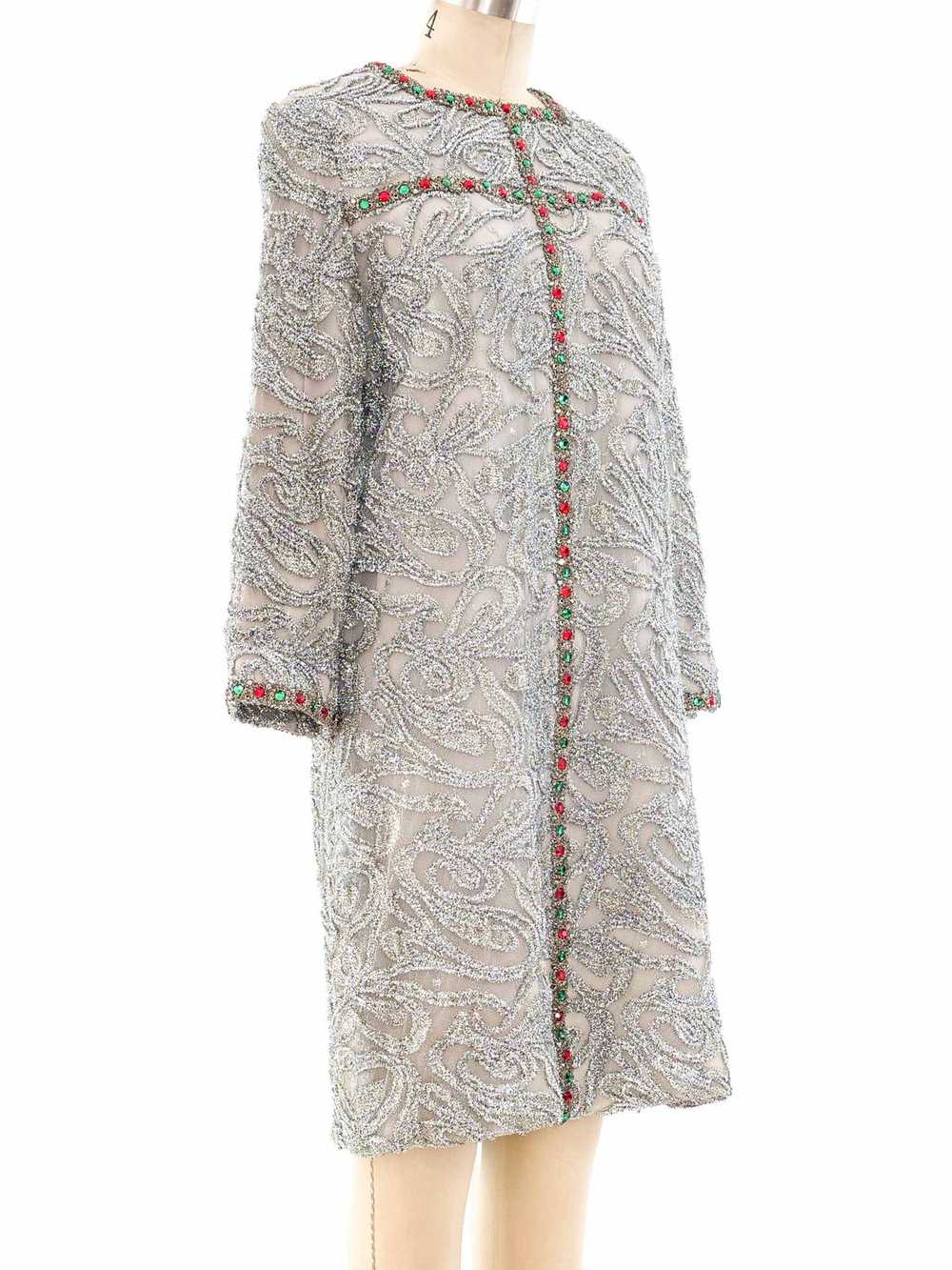 Bill Blass Tinsel and Crystal Embellished Dress - image 2