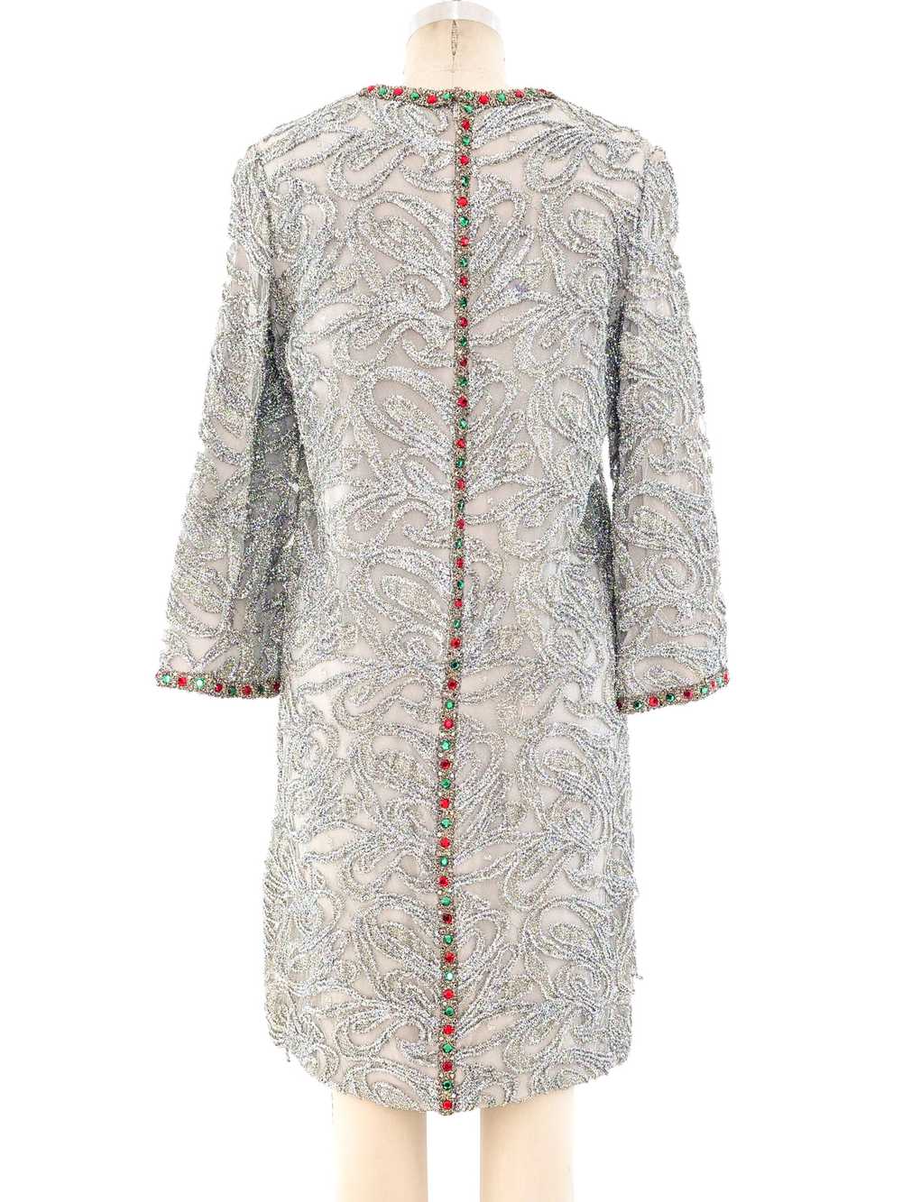 Bill Blass Tinsel and Crystal Embellished Dress - image 3