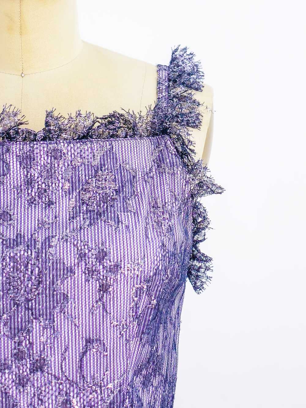 Geoffrey Beene Purple Lace Cocktail Dress - image 6