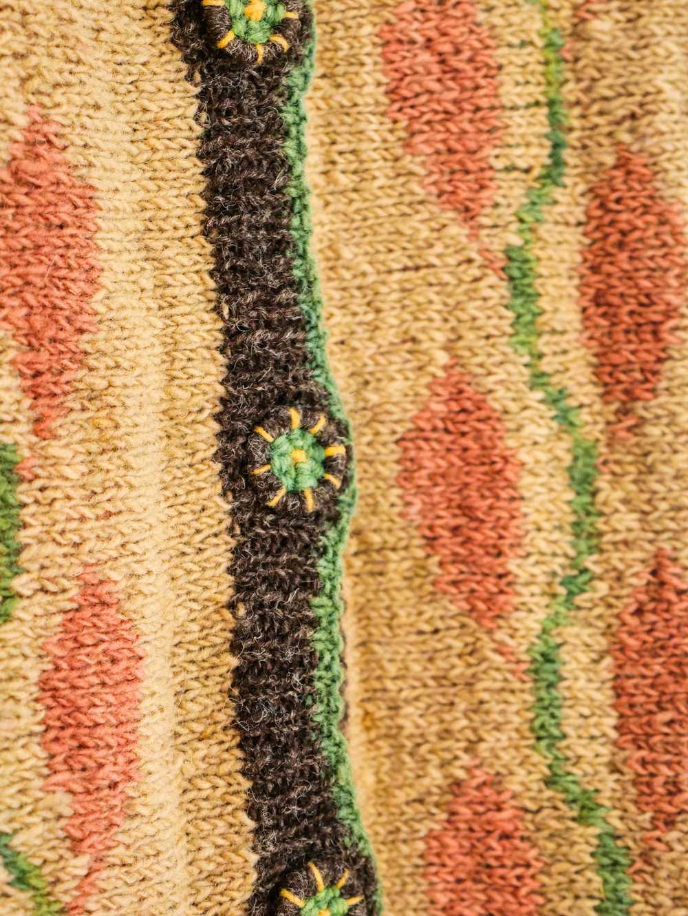 Leaf Motif Hand Knit Jacket - image 5
