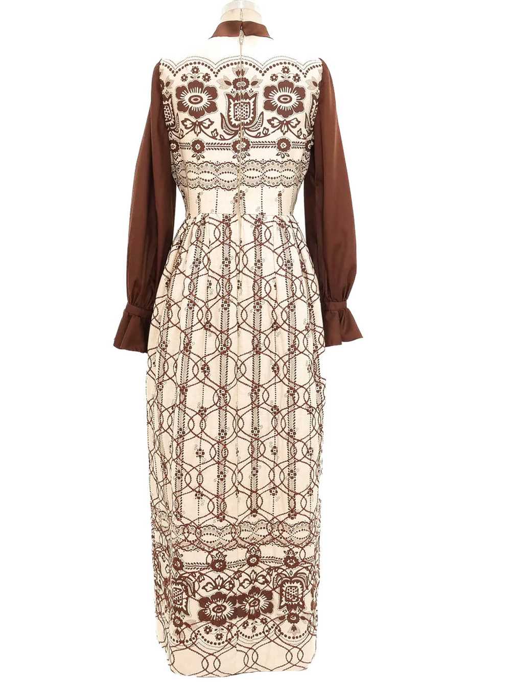 Oscar de la Renta Embroidered Peasant Dress - image 2