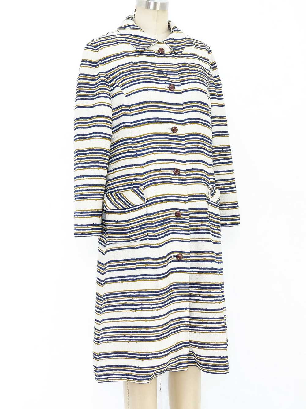 1960's Striped Canvas Coat - image 3