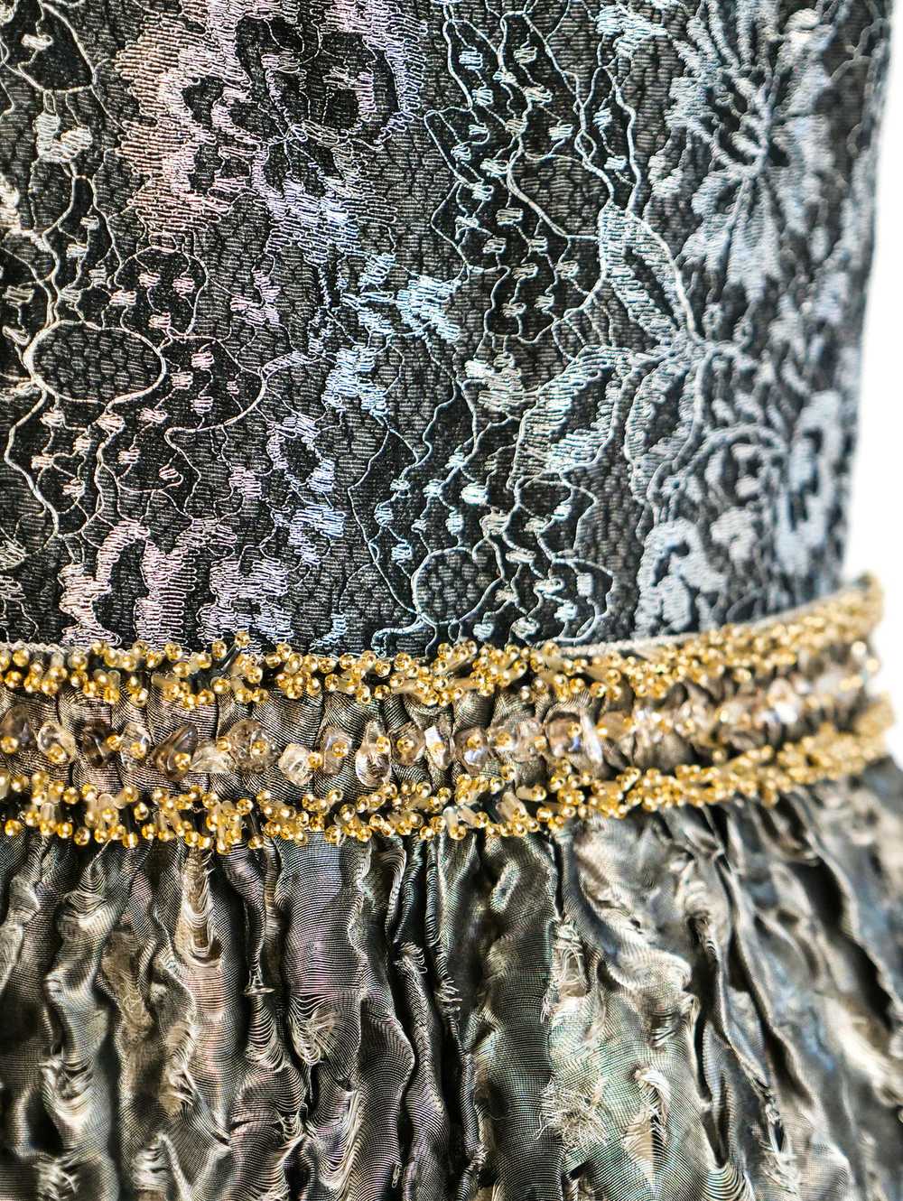 Mary McFadden Embellished Metallic Dress - image 2