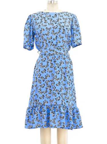 Yves Saint Laurent Bow Print Dress - image 1