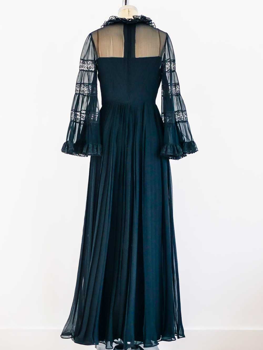 Elizabeth Arden Black Chiffon Gown - image 3