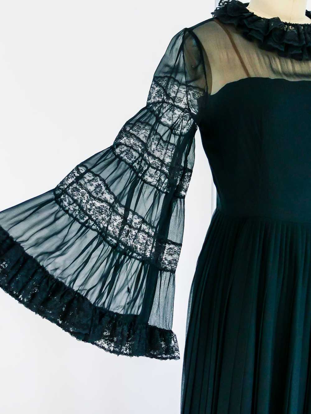 Elizabeth Arden Black Chiffon Gown - image 4