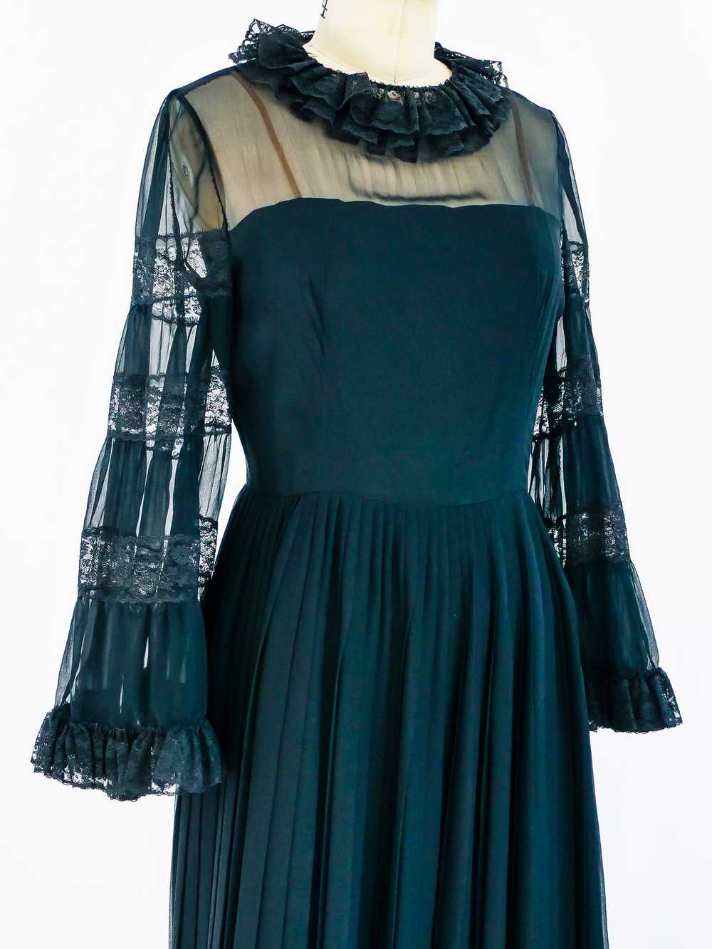 Elizabeth Arden Black Chiffon Gown - image 5
